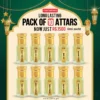 Premium Long Lasting Pack of 10  Attars (3ml Each)